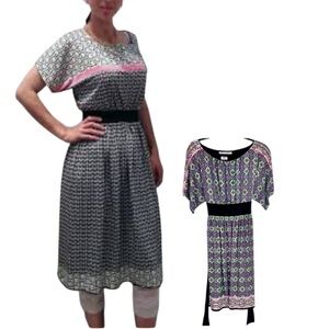 Maggy London Patterned Midi Dress